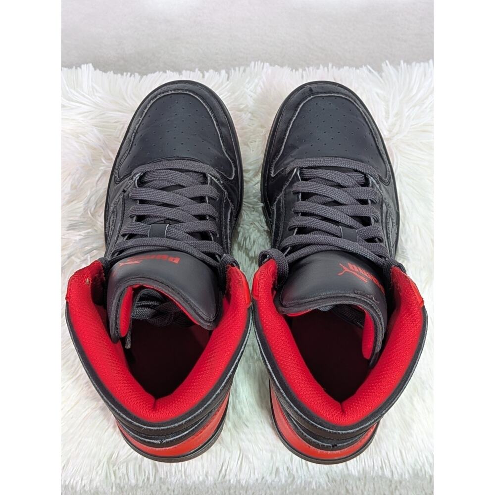 PUMA Rebound Layup Basketball Shoes Size 7 C Black & Red High Top Sneakers - Picture 8 of 9
